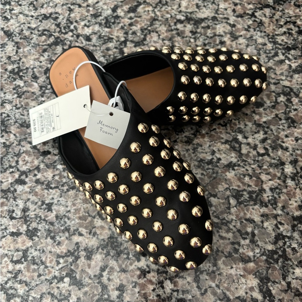 New. A new day studded mule. Size: 7. Color: black